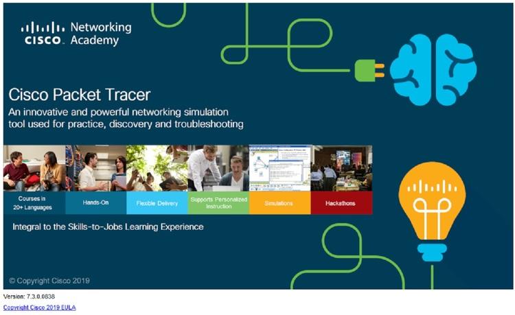 Cisco Packet Tracer 7.3.0 splash screen