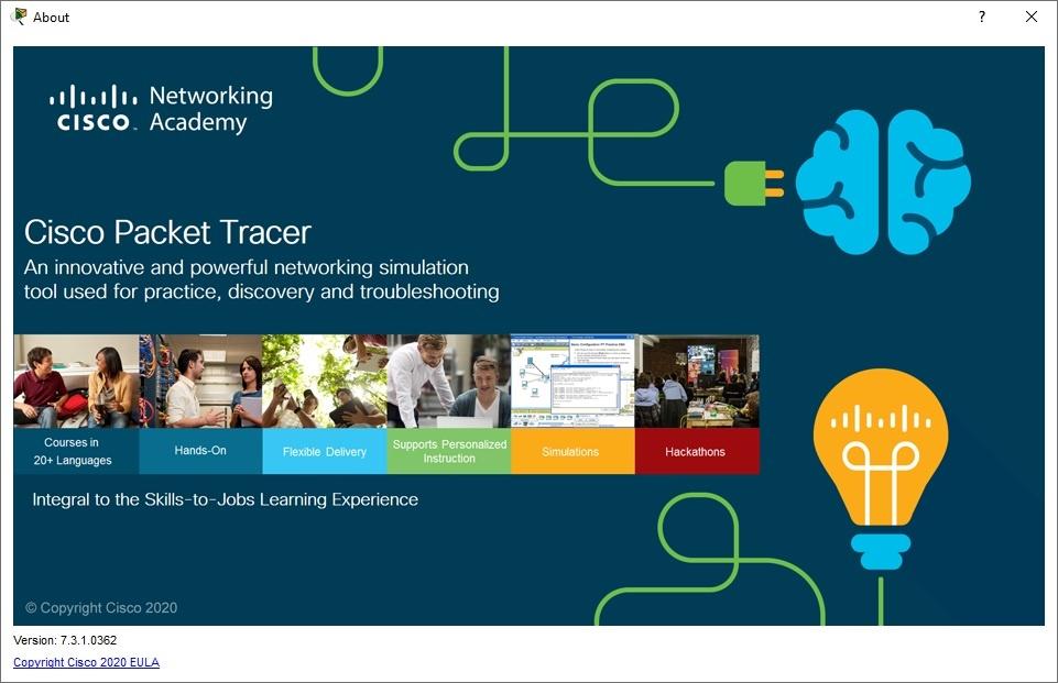 Cisco Packet Tracer 7.3.1 splash screen