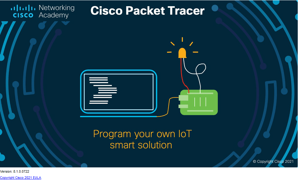 Cisco Packet Tracer 8.1 splash screen